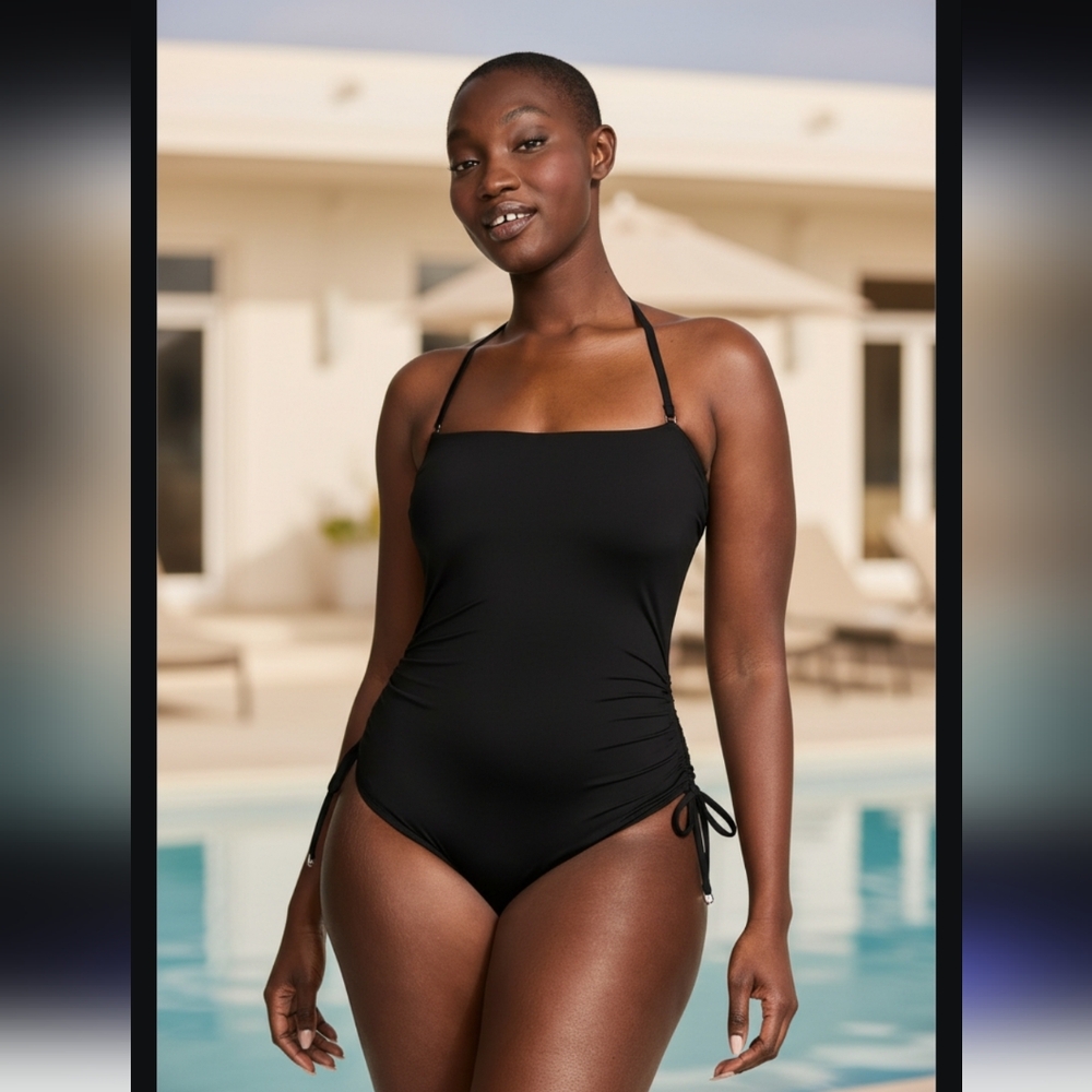 NWT Victoria Secrets Strapless Elegant Black Women's Swimsuit Size-M